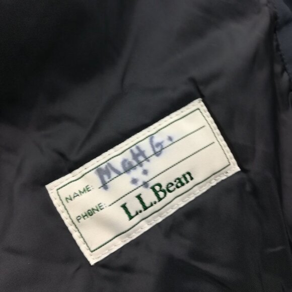 LL Bean Jacket Full-Zip Thinsulate Hooded Boys XL 18 Black Packable Hood 271259 - Picture 7 of 12